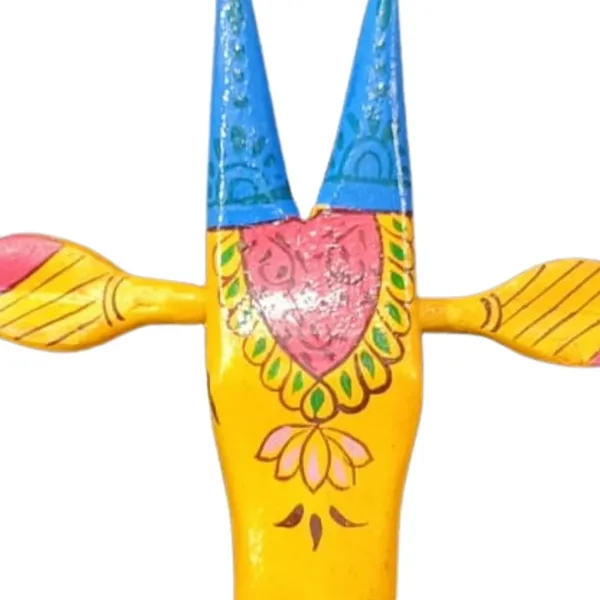 Yellow_Wooden_Handpainted_Cow_Head_Wall_Hanging_Bull_For_Home