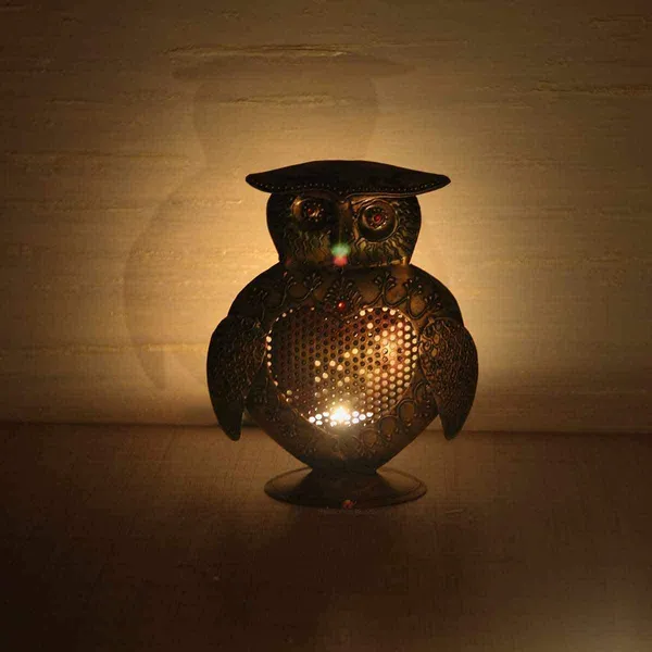 Antiquebronze_Iron_Handicraft_Decorative_Owl_Tea_Light_Holder_Bronze_Wrought_For_Home
