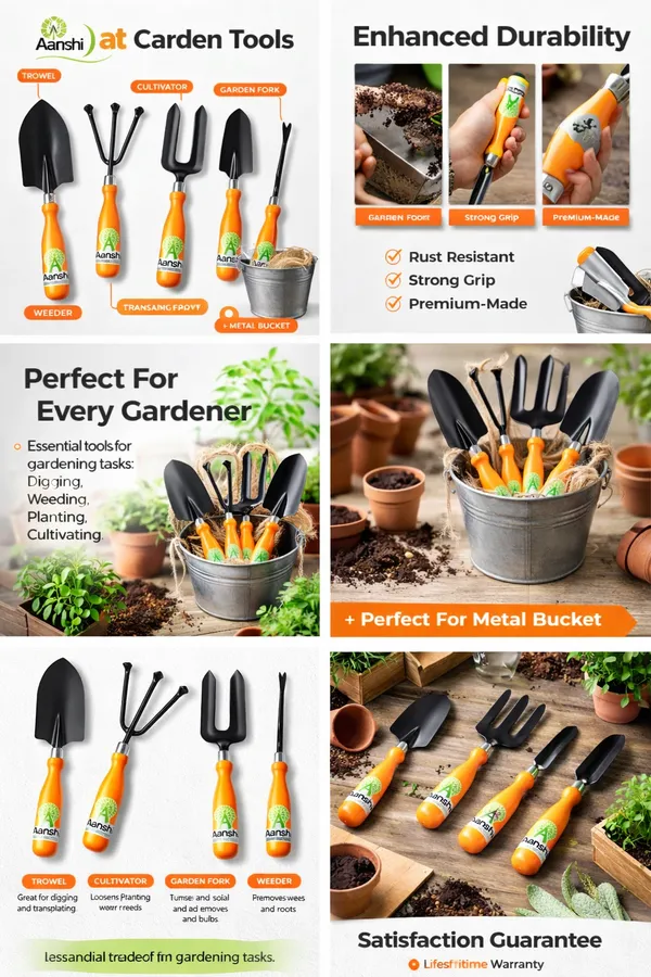 Aanshi_Garden_Hand_Tools_Set_of_5_|_Heavy_Duty_Gardening_Kit_with_Ergonomic_Handle_|_Trowel,_Transplanter,_Fork,_Cultivator_&_Weeder_|_Ideal_for_Home_Garden,_Pots_&_Nursery