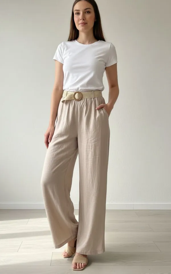 Beige_linen_plazzo_pants_super_comfy_For_Women