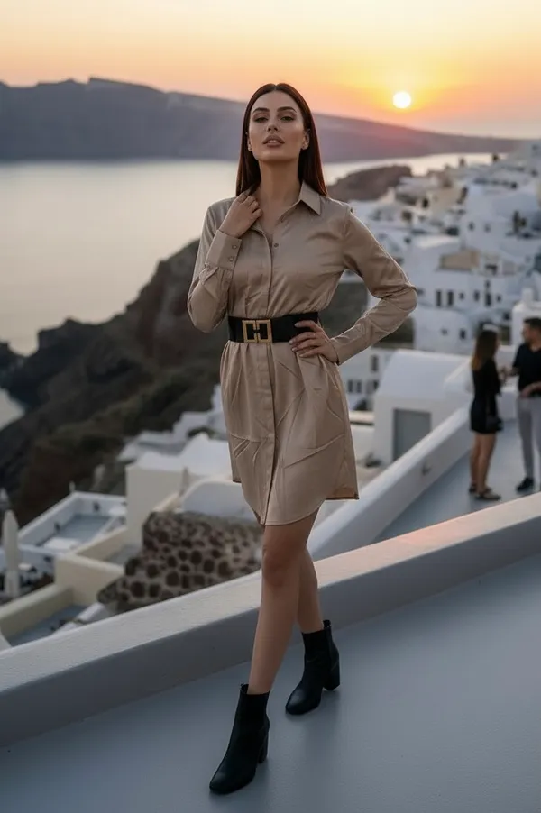 Dark_Brown_Modern_Muse_Satin_Dress_For_Women