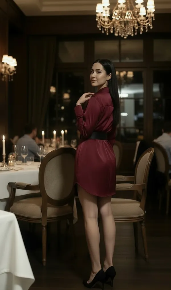 Maroon_Modern_Muse_Satin_Dress_For_Women
