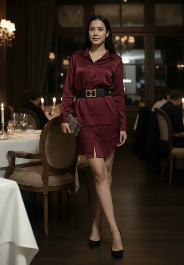 Maroon_Modern_Muse_Satin_Dress_For_Women