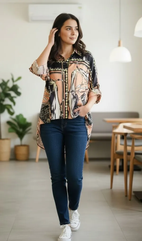 Multicolor_Digital_Print_Kaftan_Shirt_For_Women