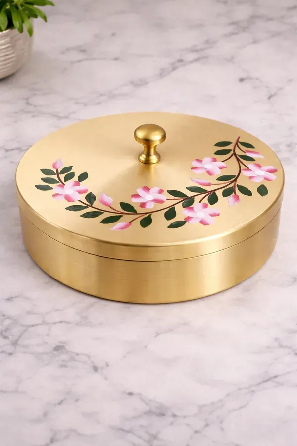 Traditional_Brass_Hand_Painted_Masala_Dabba/SpiceBox
