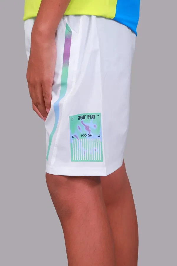 White_Premium_Kooltex_Fabric_&_Spandex_Sports_Shorts_For_Boys