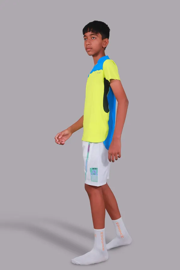 White_Premium_Kooltex_Fabric_&_Spandex_Sports_Shorts_For_Boys
