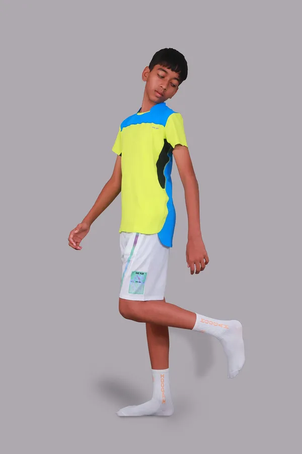 White_Premium_Kooltex_Fabric_&_Spandex_Sports_Shorts_For_Boys