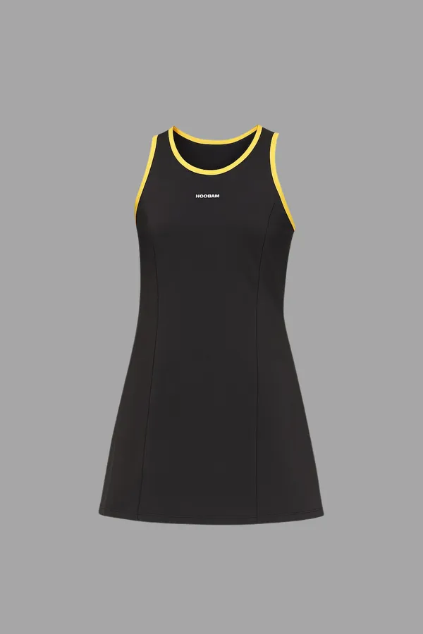 Black_Premium_Kooltex_Fabric_&_Spandex_Sports_Tennis_Dress_For_Kids