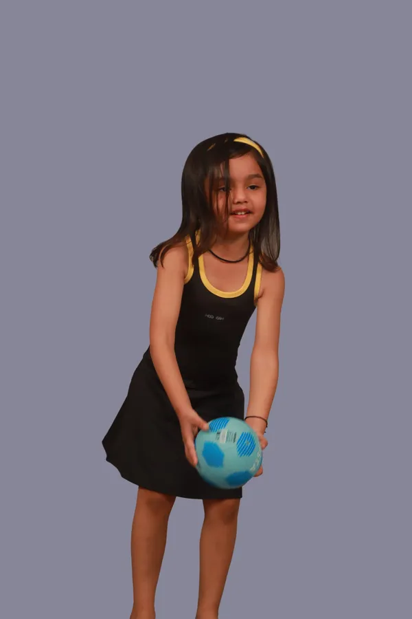 Black_Premium_Kooltex_Fabric_&_Spandex_Sports_Tennis_Dress_For_Kids