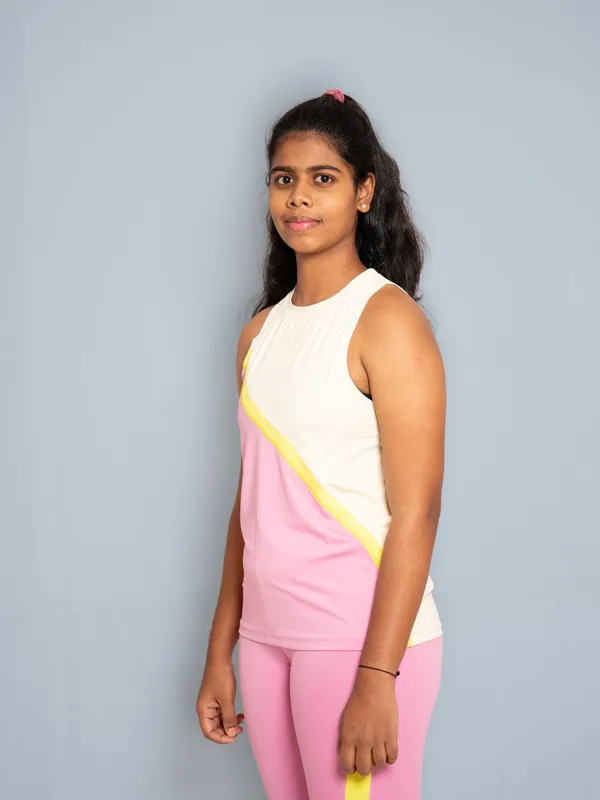 Pink_&_Vanilla_Premium_Kooltex_Fabric_&_Spandex_Sports_Tank_Tops_For_Girls