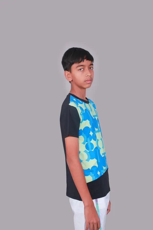 Blue_&_Black_Premium_Kooltex_Fabric_&_Spandex_Sports_T-Shirts_For_Kids
