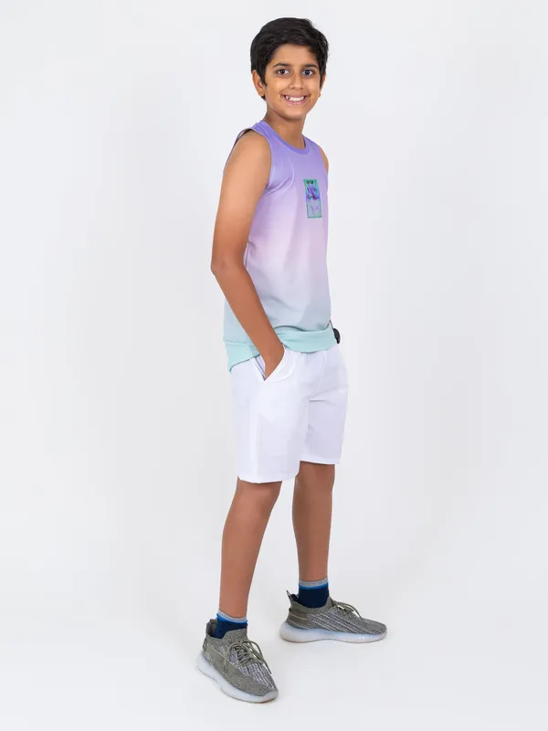 White_Premium_Kooltex_Fabric_&_Spandex_Sports_Shorts_For_Male