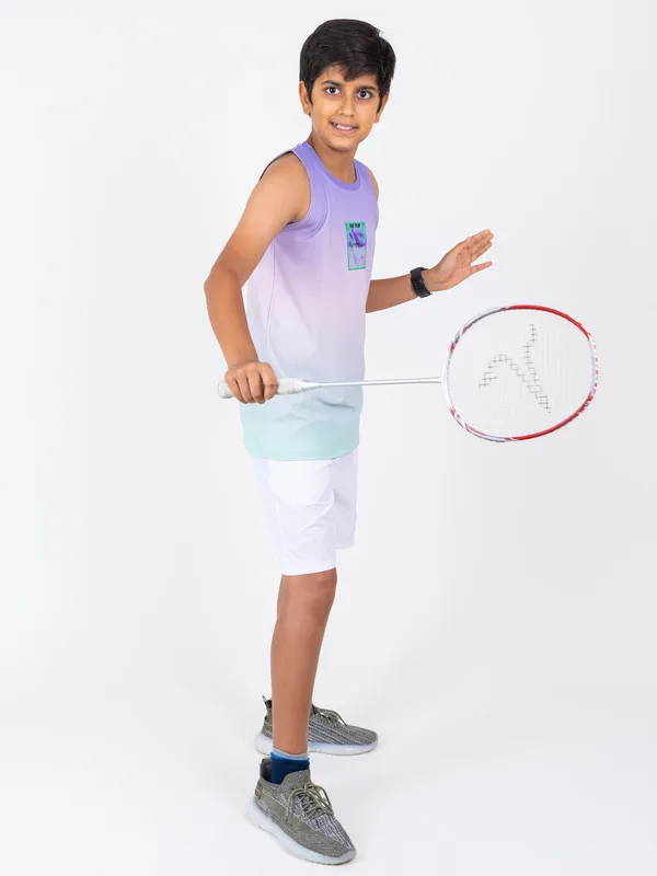 White_Premium_Kooltex_Fabric_&_Spandex_Sports_Shorts_For_Male
