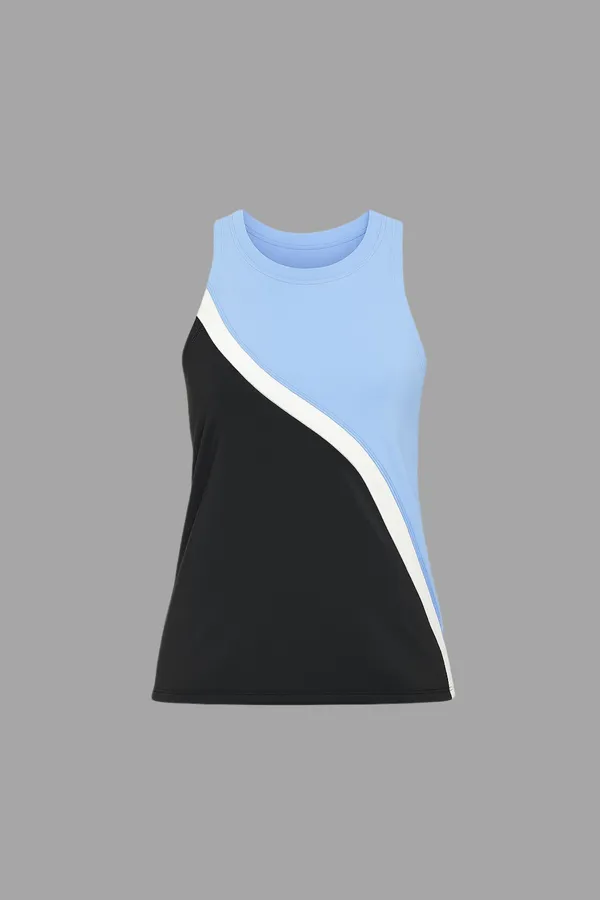Black_&_Blue_Premium_Kooltex_Fabric_&_Spandex_Sports_Tank_Tops_For_Girls