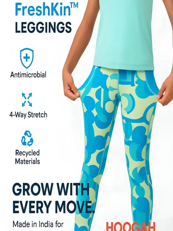 Teal_Green_Premium_Kooltex_Fabric_&_Spandex_Sports_Leggings_For_Kids