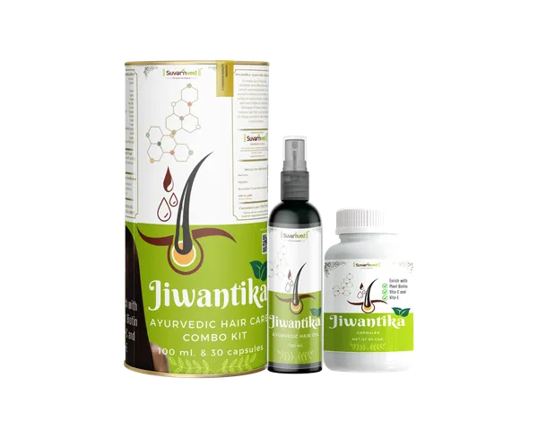 Jiwantika_Ayurvedic_Hair_Care_Combo_Kit_-_Hair_Oil_100Ml_&_30_Capsules