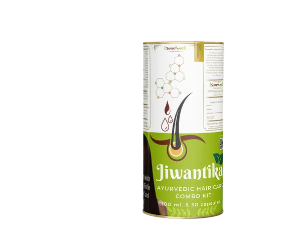 Jiwantika_Ayurvedic_Hair_Care_Combo_Kit_-_Hair_Oil_100Ml_&_30_Capsules