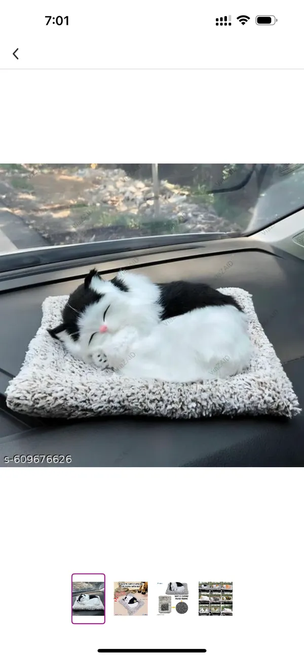 Black_White_Acute_Little_Sleeping_Cat_Showpiece_For_Home_And_Car_Decor