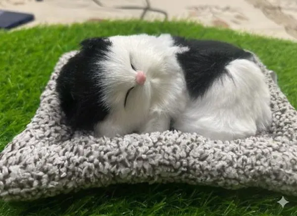 Black_White_Acute_Little_Sleeping_Cat_Showpiece_For_Home_And_Car_Decor