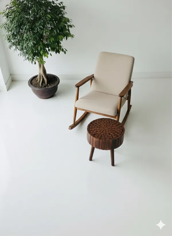Brown_Brosmoon_Three_Legged_Wood_Log_Table_With_4_Inches_Round_Decor