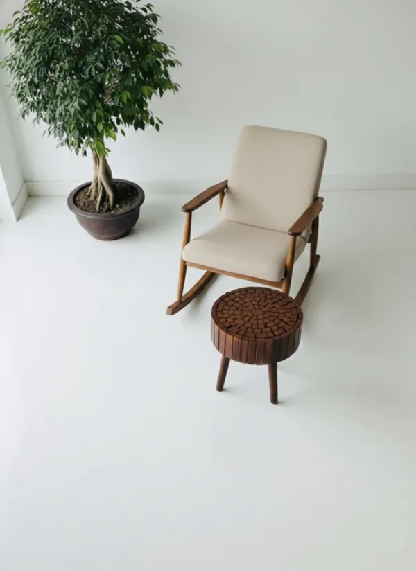 Brown_Brosmoon_Three_Legged_Wood_Log_Table_With_4_Inches_Round_Decor