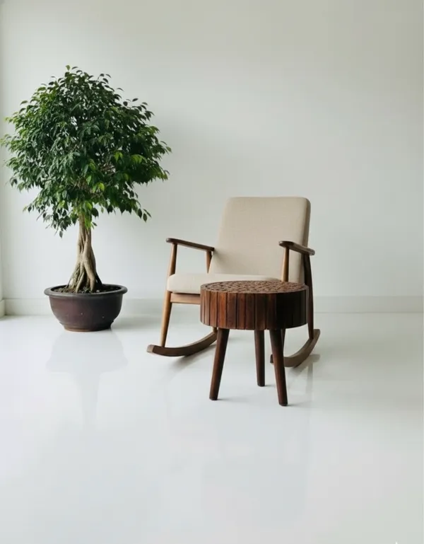 Brown_Brosmoon_Three_Legged_Wood_Log_Table_With_4_Inches_Round_Decor