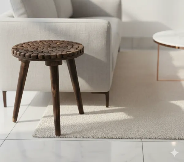 Brown_12_Inches_Wooden_Log_Table_With_Foldable_Three_Legs