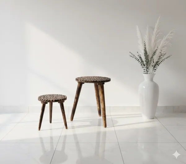 Brown_12_Inches_Wooden_Log_Table_With_Foldable_Three_Legs