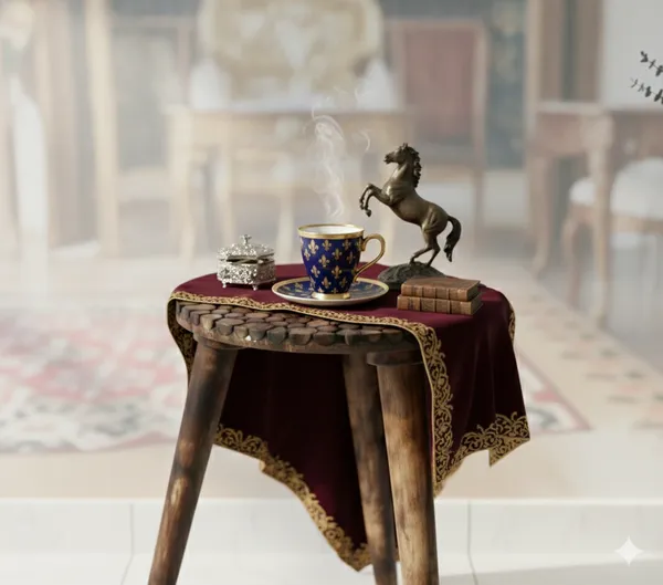Brown_16_Inches_Wooden_Log_Folable_Three_Legged_Table