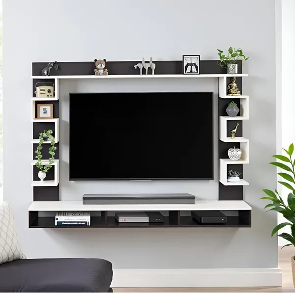 Wenge_White_Big_Zigzag,_Twin_Inside_Storage,_MDFFloating_TV_Cabinet_(Suitable_For_TV_Up_To_48_Inches)