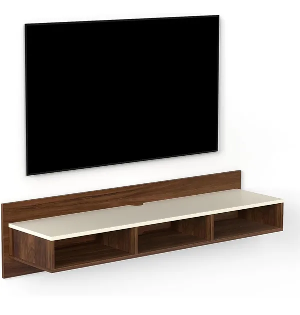 White_Brown_Long_TV_Console_Unit,_Suitable_For_Smart_TV_To_32_Inches