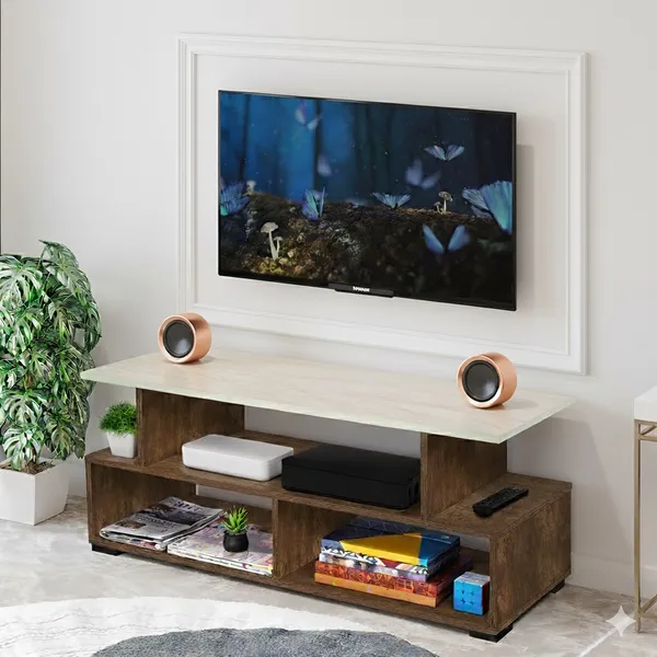 Wenge_White_Multipurpose_Floor_Mount_40_Inches_TV_Console_Table_With_Stand_,
