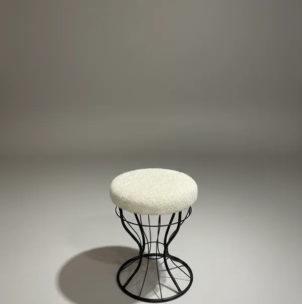 White_Fur_Wrought_Iron_Table_(18_Inches)