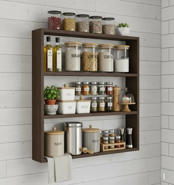 Bros_moon_Laminated_kitchen_rack,_wall_mount_,__4_shelf_open_storage_16_x_16_inches