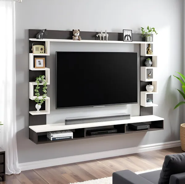 Wenge_White_Big_Zigzag,_Twin_Inside_Storage,_MDFFloating_TV_Cabinet_(Suitable_For_TV_Up_To_48_Inches)