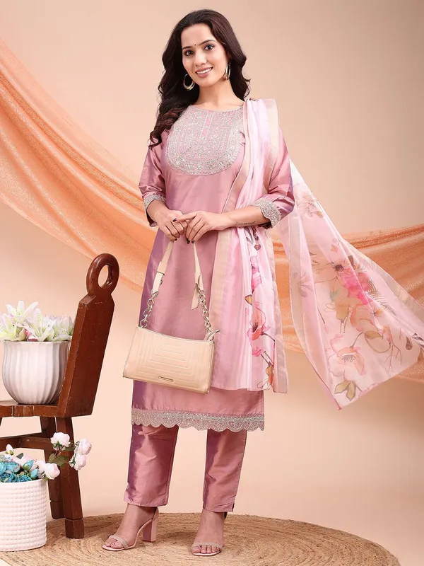 Light_Pink_Art_Silk_Embroidered_Kurti_Pant_Dupatta_Set_For_Women
