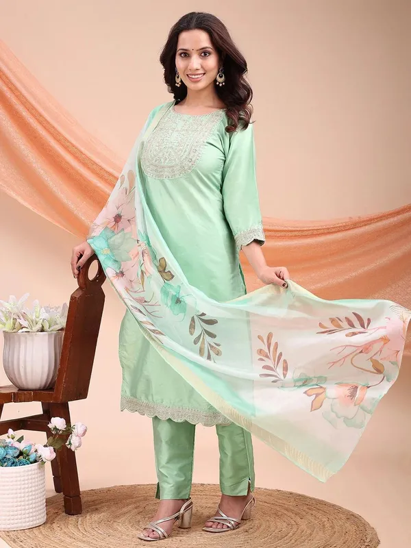 Light_Green_Art_Silk_Embroidered_Kurti_Pant_Dupatta_Set_For_Women