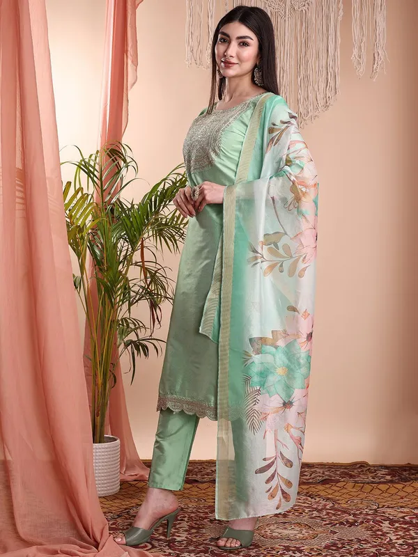 Light_Green_Art_Silk_Embroidered_Kurti_Pant_Dupatta_Set_For_Women