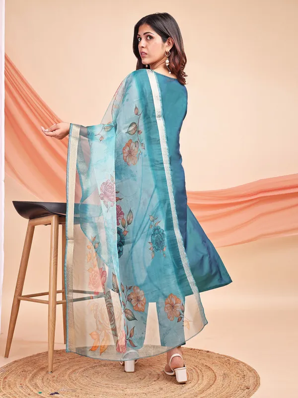 Blue_Art_Silk_Embroidered_Kurti_Pant_Dupatta_Set_For_Women