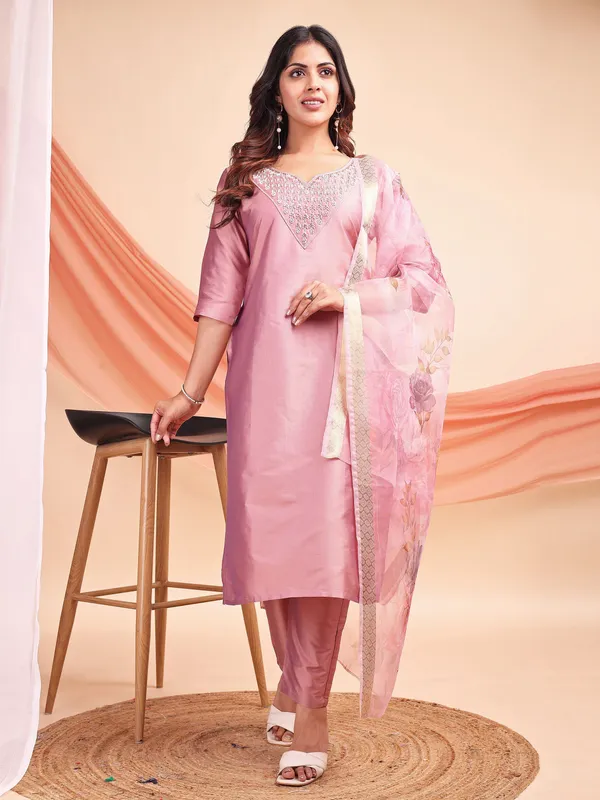 Pink_Art_Silk_Embroidered_Kurti_Pant_Dupatta_Set_For_Women