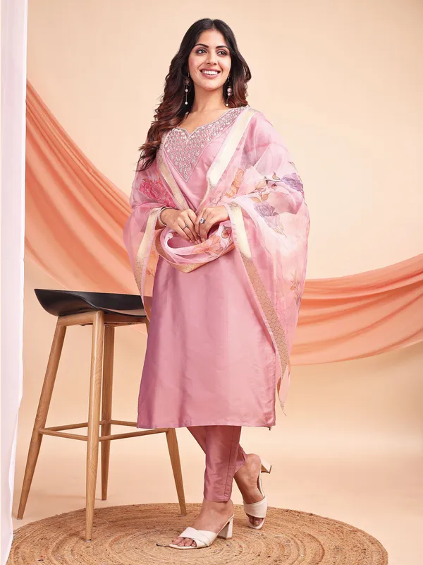 Pink_Art_Silk_Embroidered_Kurti_Pant_Dupatta_Set_For_Women