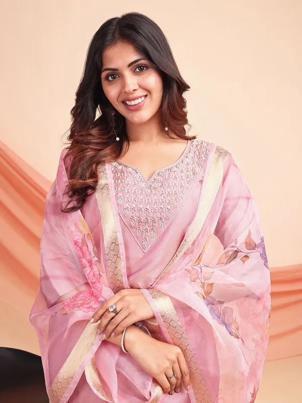Pink_Art_Silk_Embroidered_Kurti_Pant_Dupatta_Set_For_Women