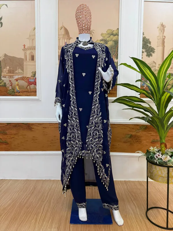 BLUE_3_PIECES_KURTI,_KOTI_&_PENT_WITH_EMBROIDERY_WORK