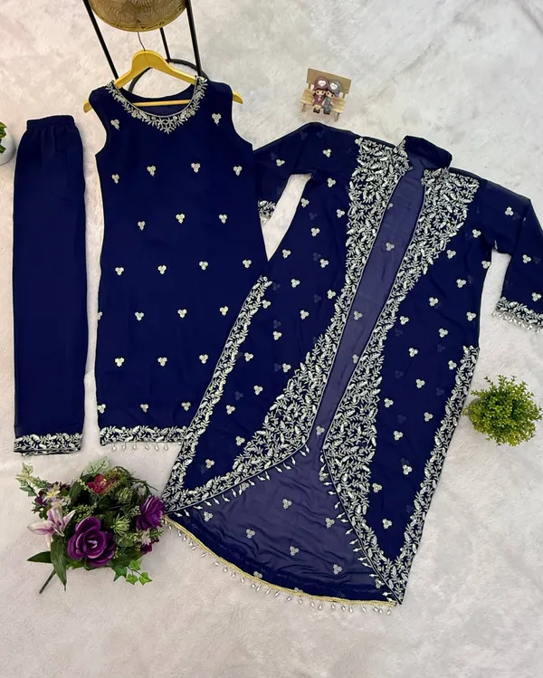 BLUE_3_PIECES_KURTI,_KOTI_&_PENT_WITH_EMBROIDERY_WORK