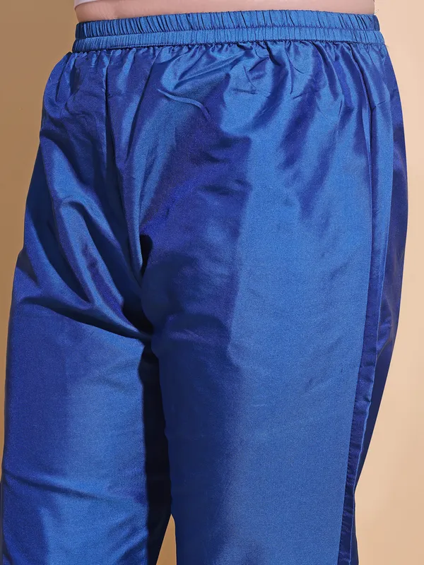 BLUE_Art_Silk_Embroidered_Anarkali_Pant_Dupatta_Set_For_Women