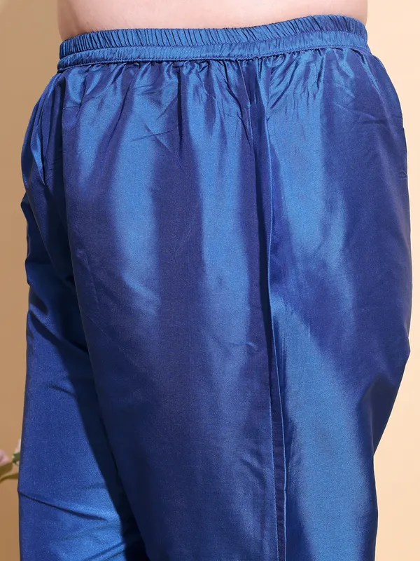 BLUE_Art_Silk_Embroidered_Anarkali_Pant_Dupatta_Set_For_Women