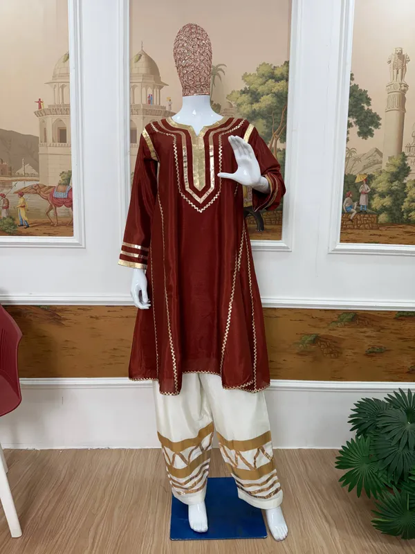 BROWN_CO-ORD_SET_WITH_USE_OF_ATTRACTIVE_GOTA_PATTI_