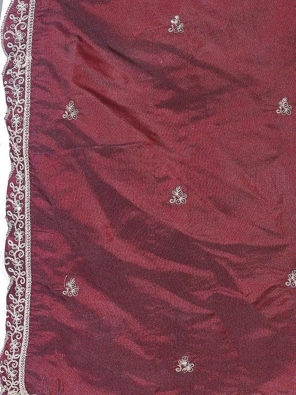 COPPER_Art_Silk_Embroidered_Anarkali_Pant_Dupatta_Set_For_Women