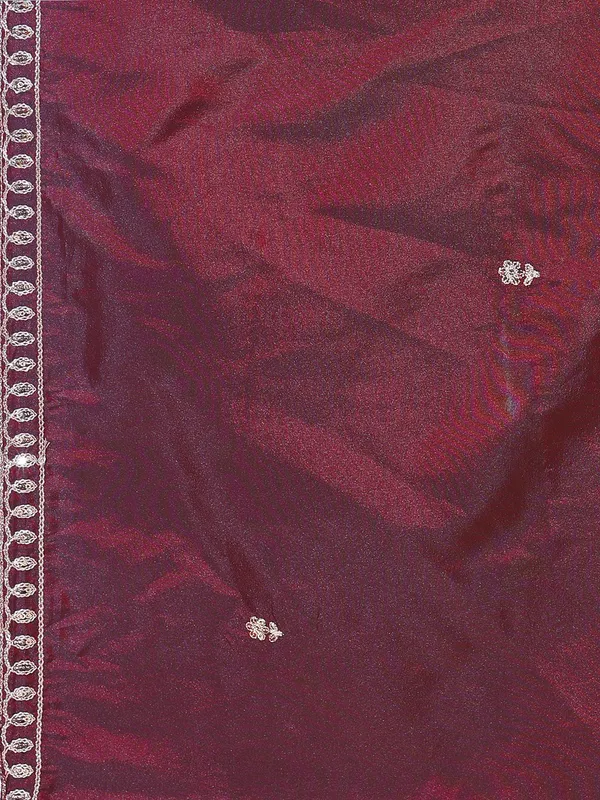 COPPER_Art_Silk_Embroidered_Anarkali_Pant_Dupatta_Set_For_Women